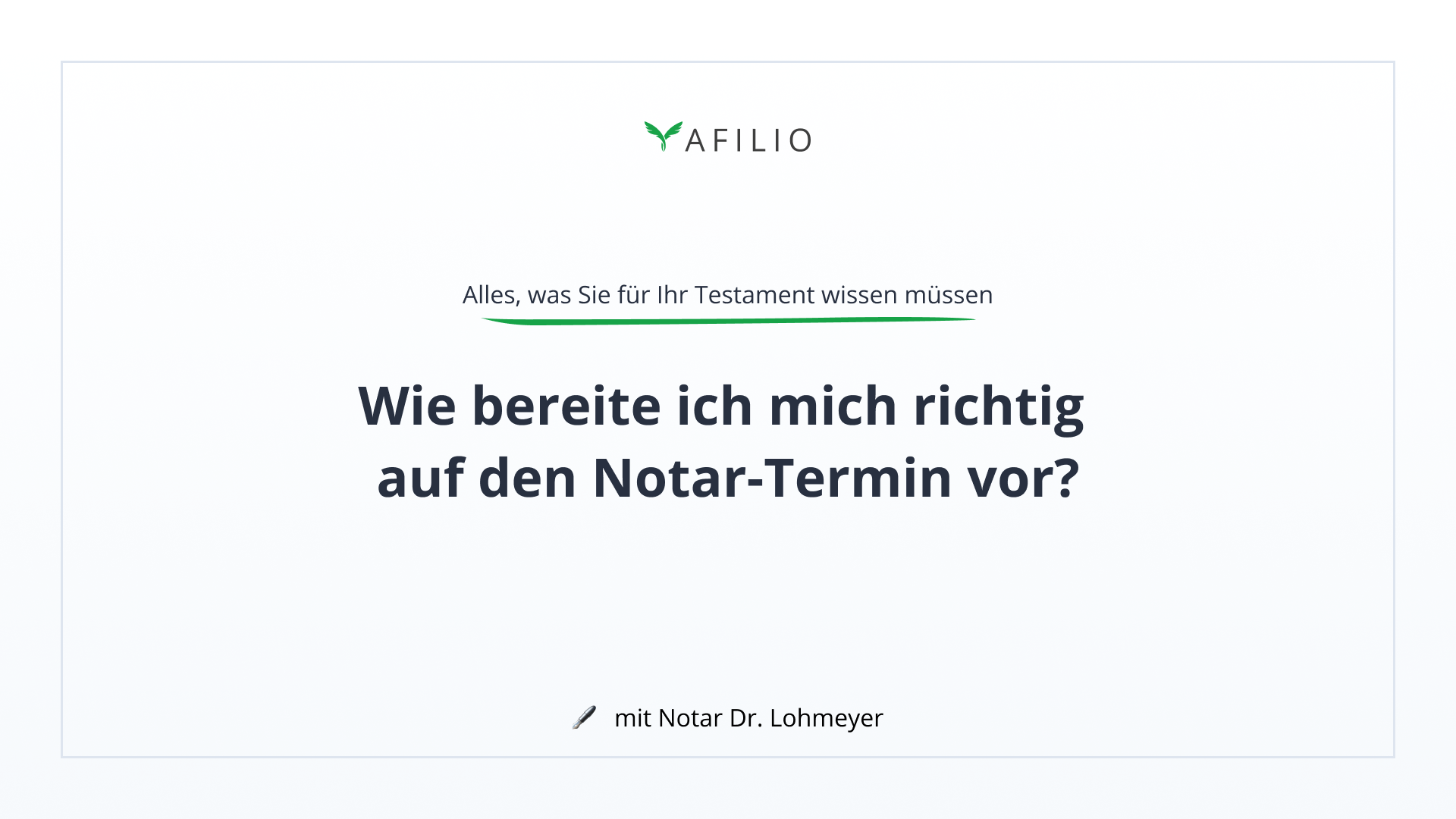 Wie bereite ich mich richtig auf den Notar-Termin vor?