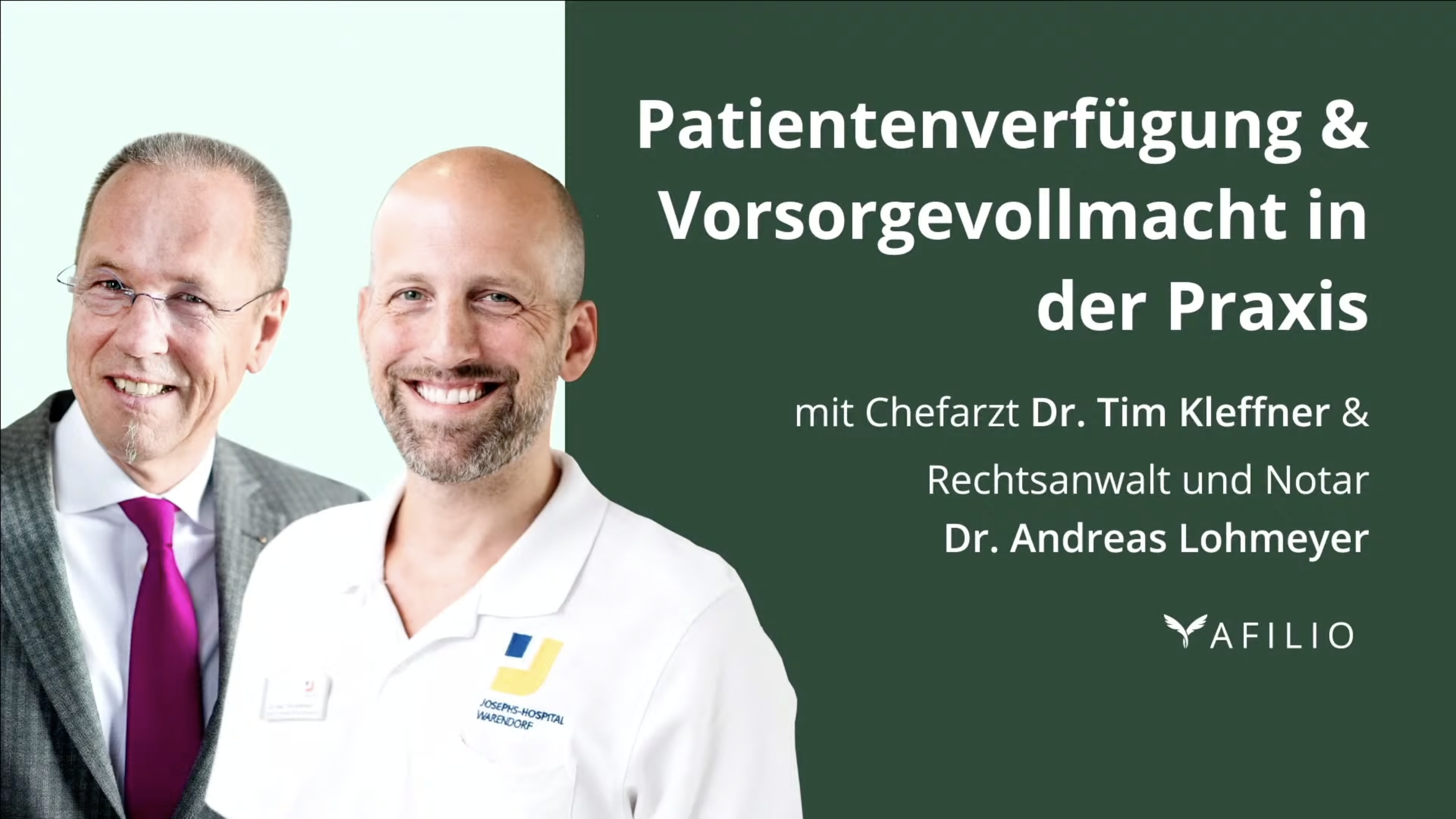 Live-Webinar: Patientenverfügung und Vorsorgevollmacht in der Praxis