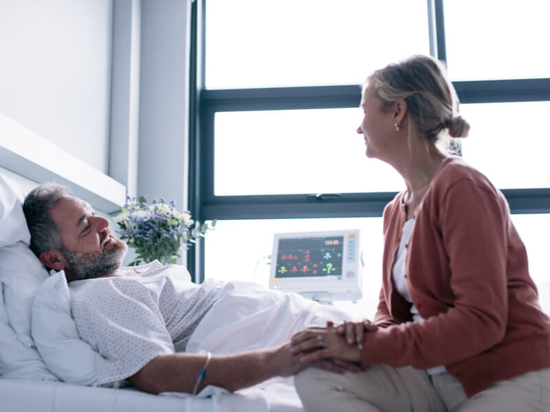 Ehepaar im Krankenhaus